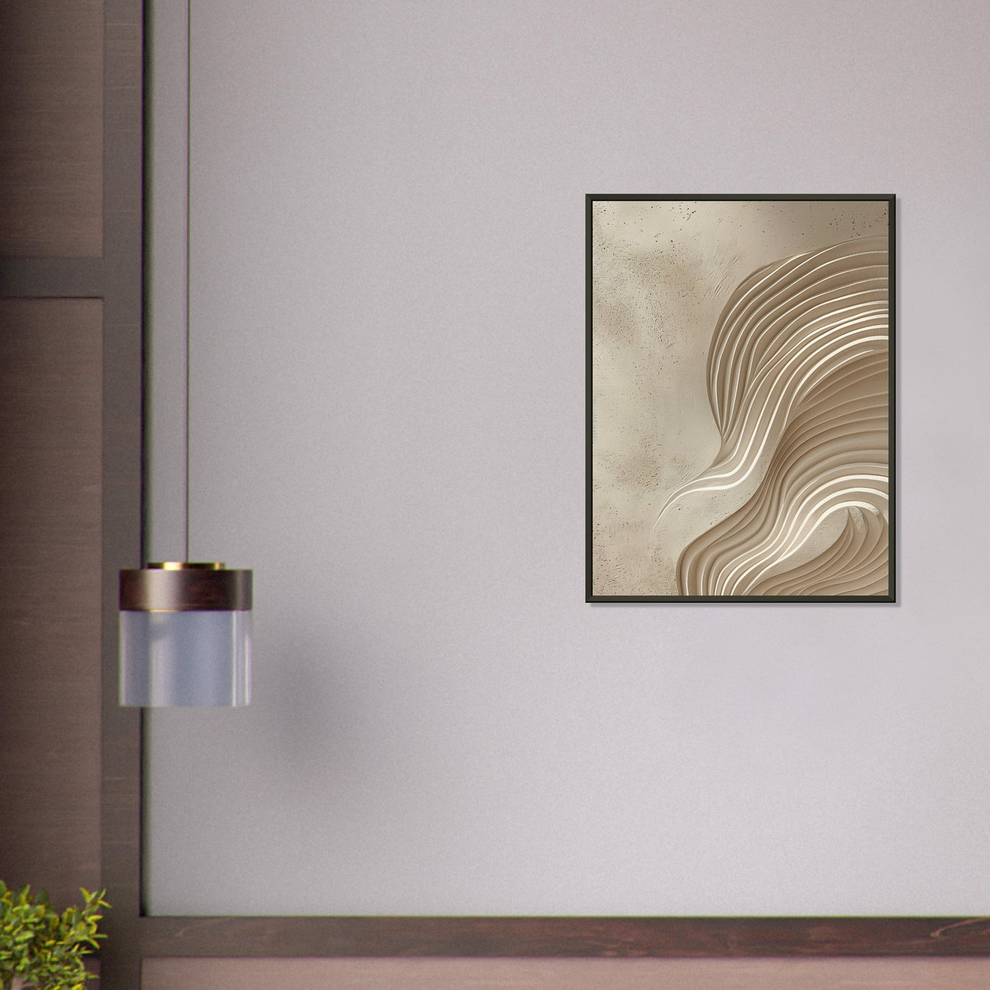 Desert Waves - Abstract wall art-print-in-aluminum-frame