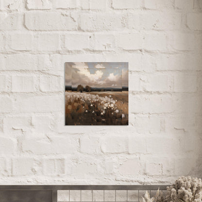 Whispering Fields - Dusks Gentle Embrace - Landscape Art-print-on-aluminum