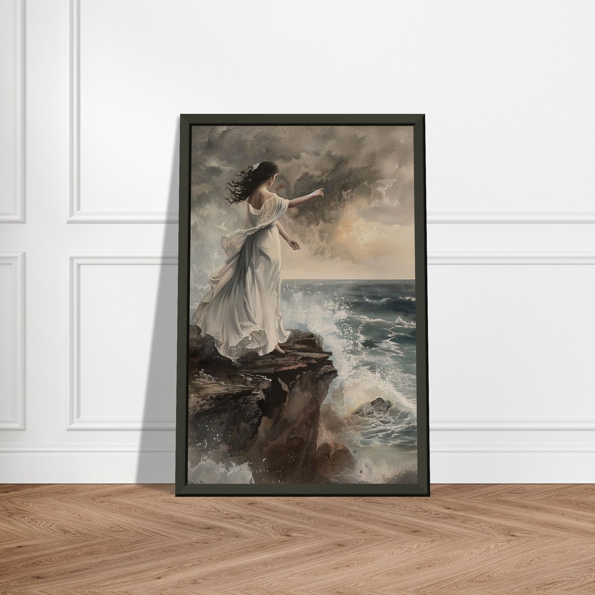 Abyssal Echoes - The Call of the Tides - Classic Art-print-in-aluminum-frame