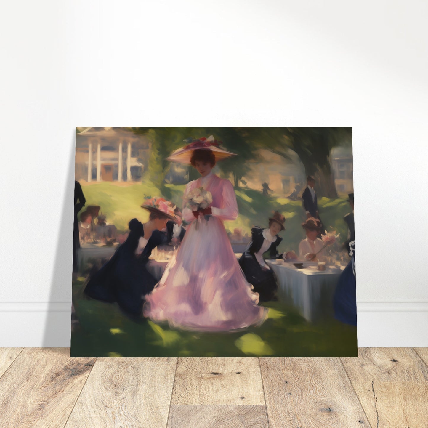 Garden Gala - Elegance Under the Elms - Classic Art-poster