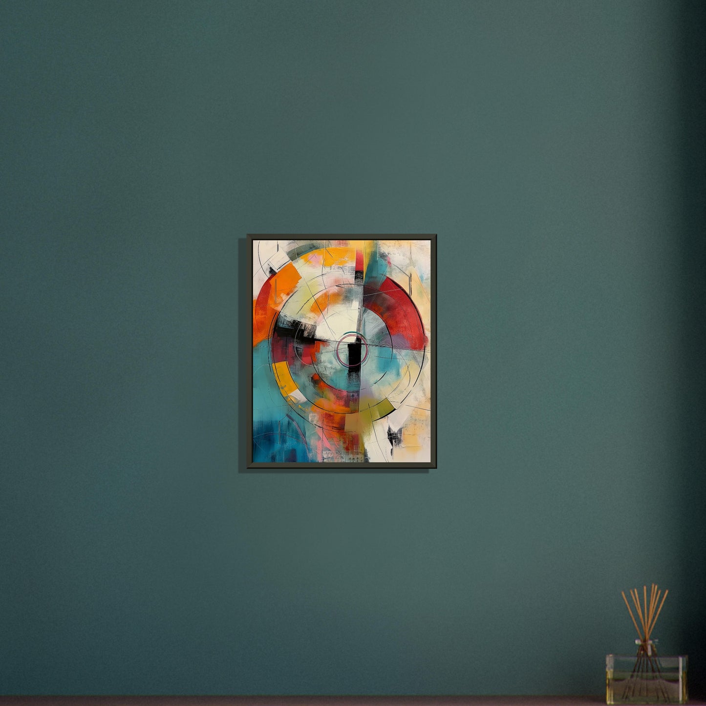 Chromatic Pulse - Modern Abstract Art-print-in-aluminum-frame