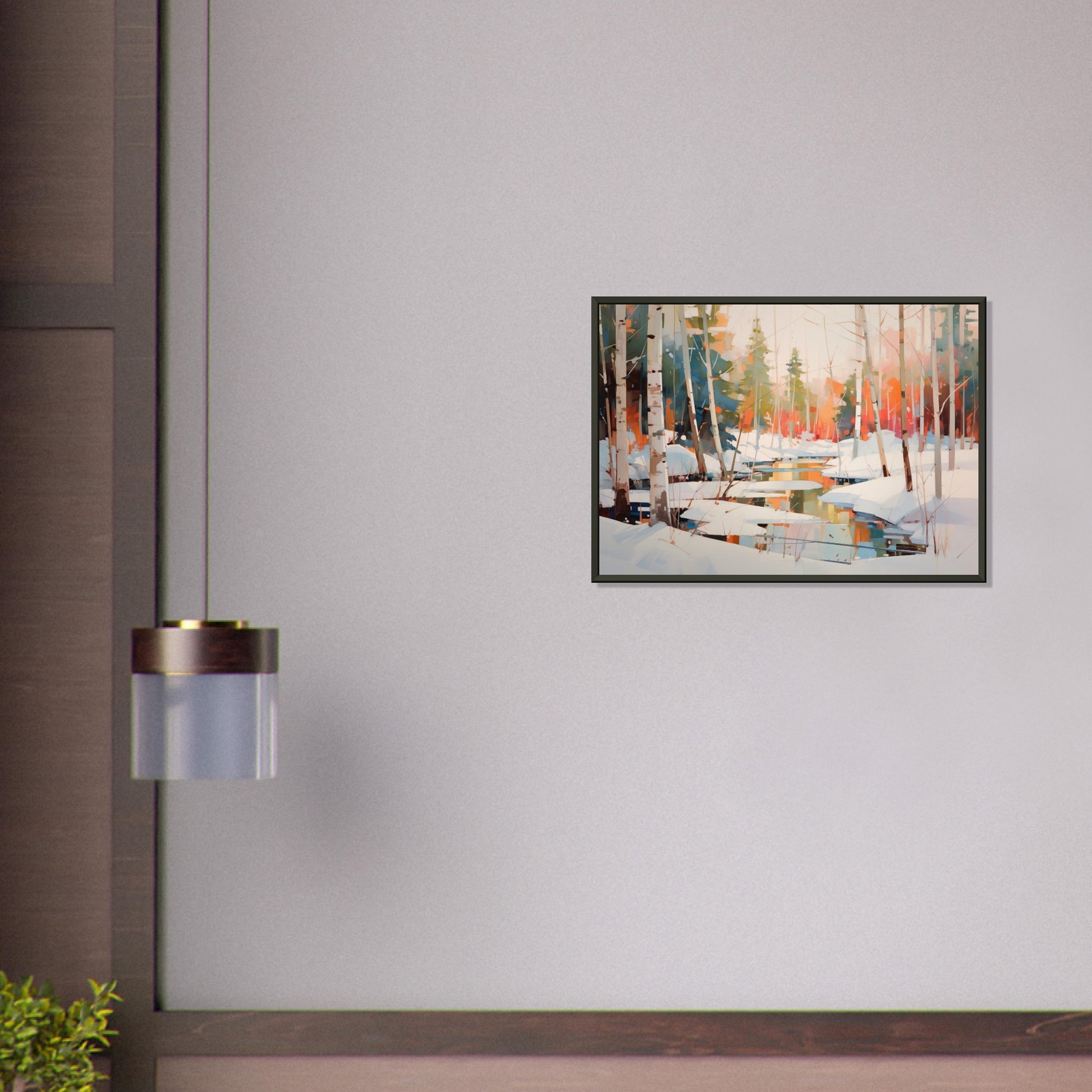 Luminous Thaw - Modern Abstract Art-print-in-aluminum-frame