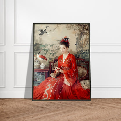 Crimson Solitude - Classic Art-print-in-aluminum-frame