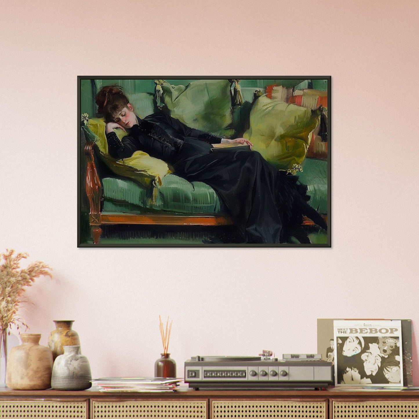 Repose in Reverie - A Moment Suspended in Time - Classic Art-print-in-aluminum-frame