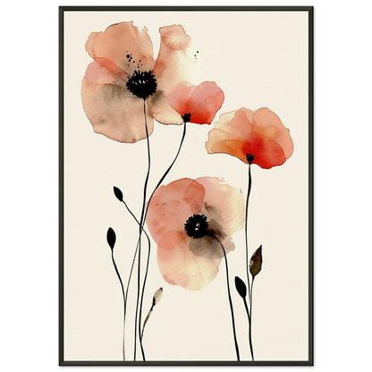 Whispering Poppies - Fine arts-print-in-aluminum-frame