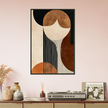 Harmonic Contrasts - The Elegance of Simplicity - Abstract wall art-print-in-aluminum-frame