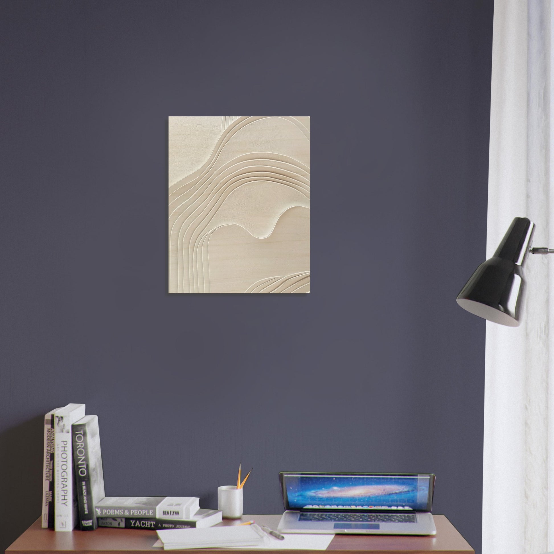 Elegant Abstraction - Abstract wall art-print-on-wood