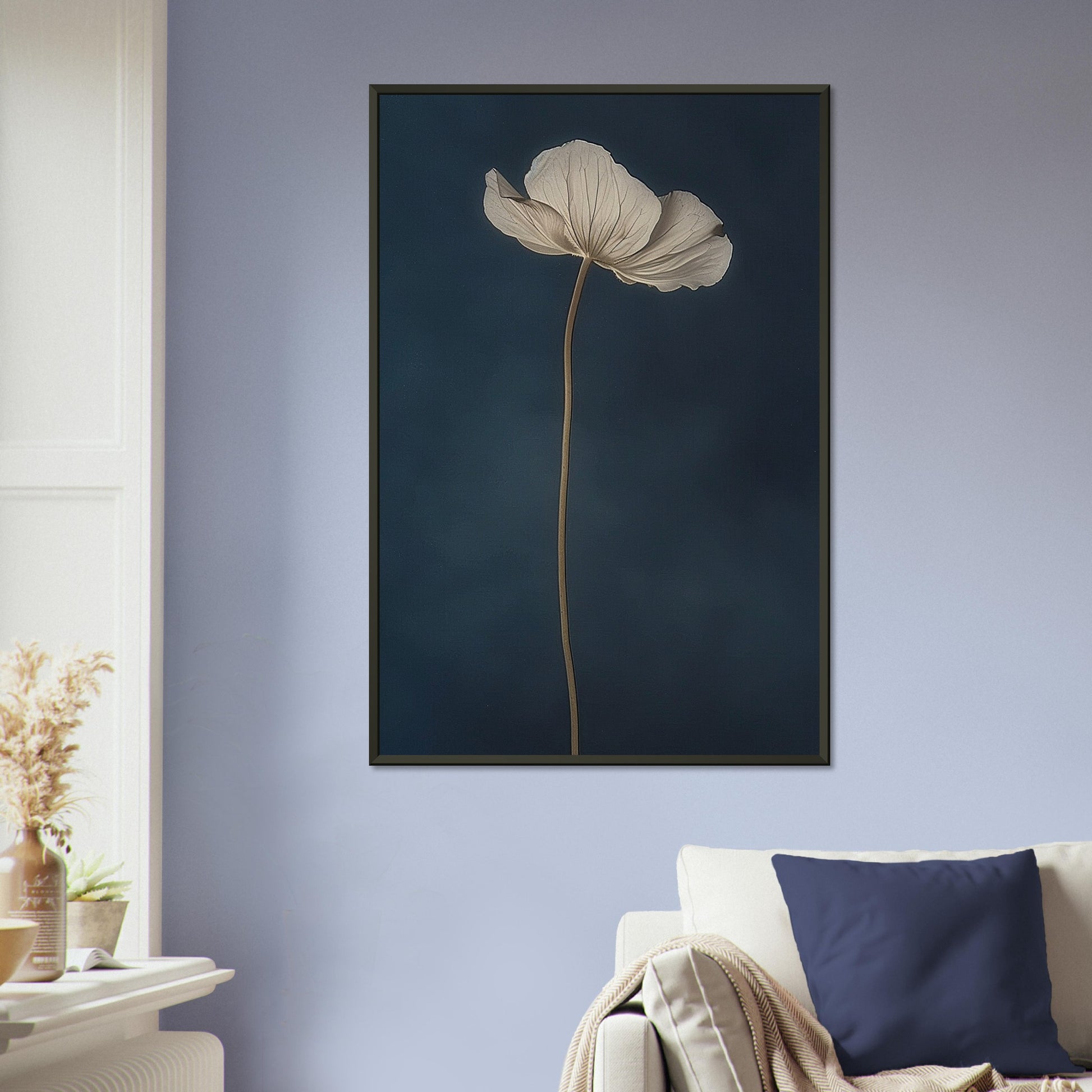 Nocturnal Grace - Floral Art-print-in-aluminum-frame