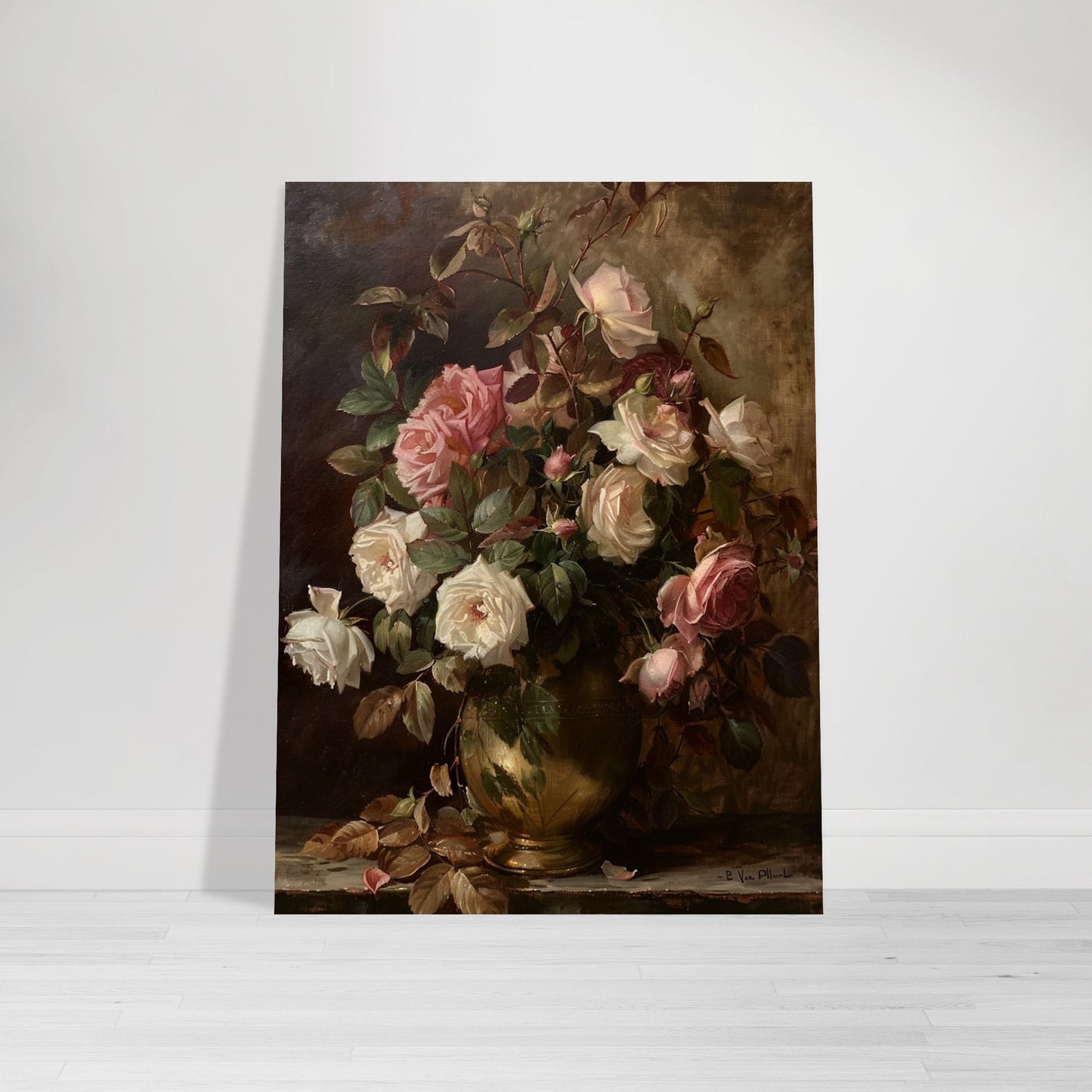 Opulent Blooms - Classical Rose Still Life - Still life art pieces-poster