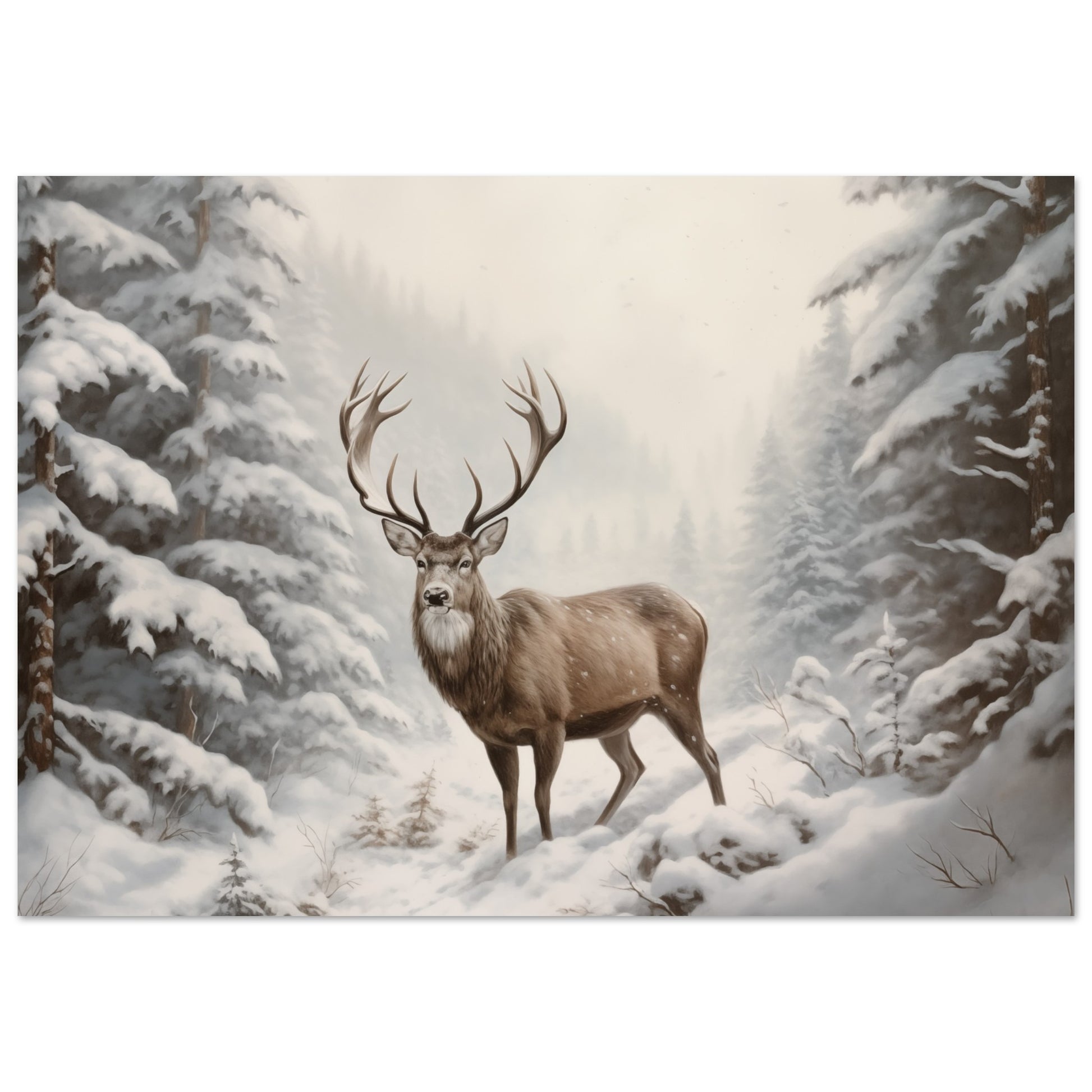 Sovereign of the Snow - Nature Art-print-on-foam-board