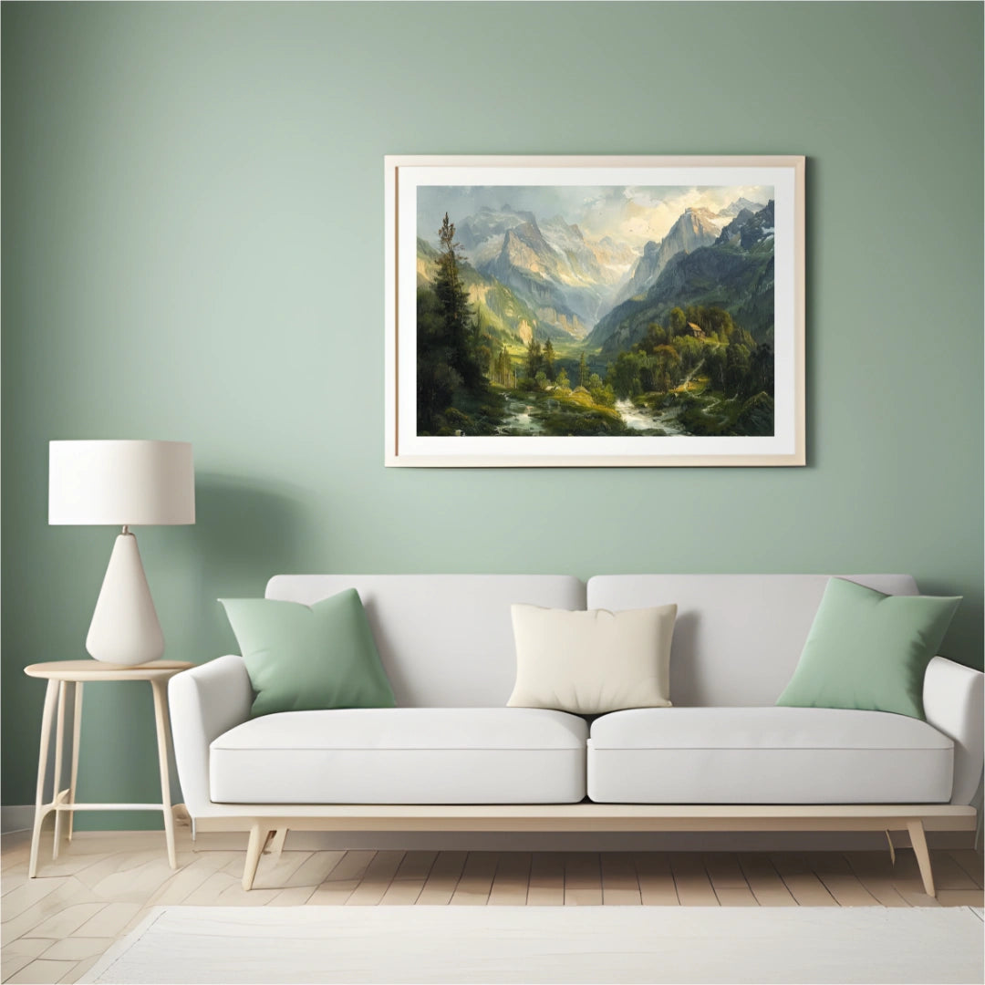 Alpine Serenity - Nature Print Art