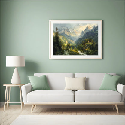 Alpine Serenity - Nature Print Art