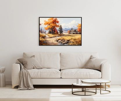 Autumn's Homestead - Landscape Print Art