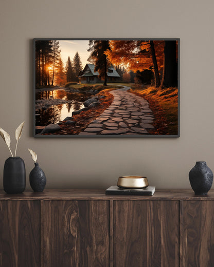 Cobbled Path to Serenity - Landscape Print Art