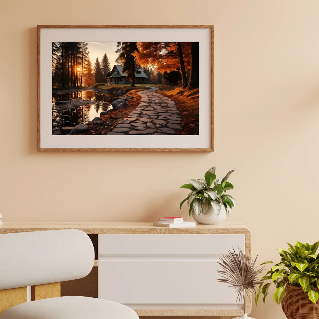 Cobbled Path to Serenity - Landscape Print Art