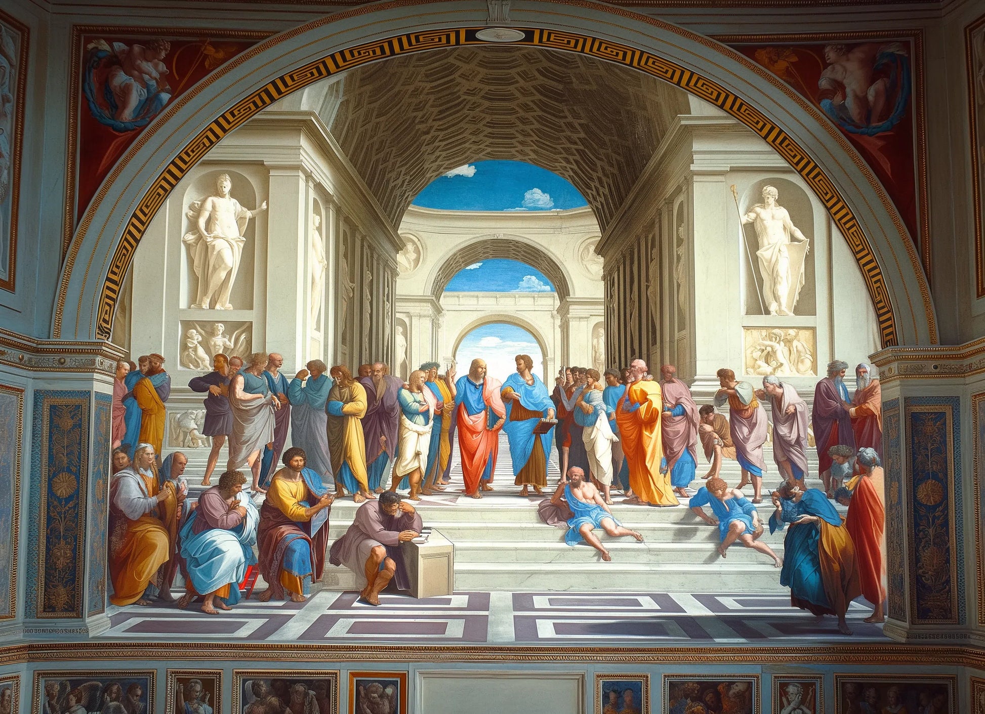 Conclave of Enlightenment - Homage to The School of Athens - Classic Art-print-art