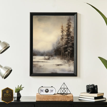 Frostbound Solitude - Landscape Print Art