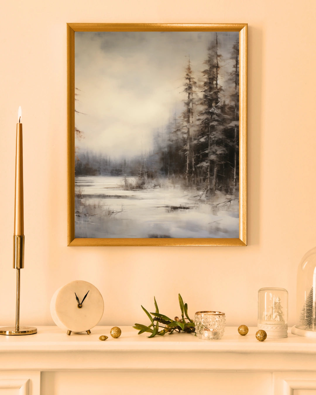 Frostbound Solitude - Landscape Print Art