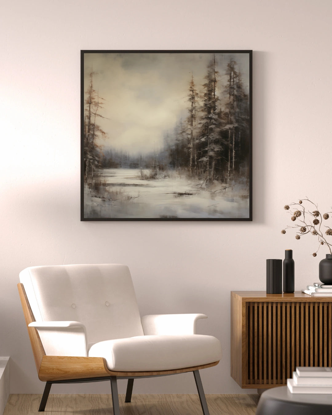 Frostbound Solitude - Landscape Print Art