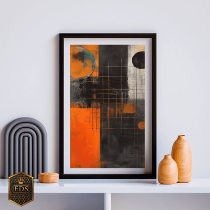 Geometric Dusk - Abstract Print Art