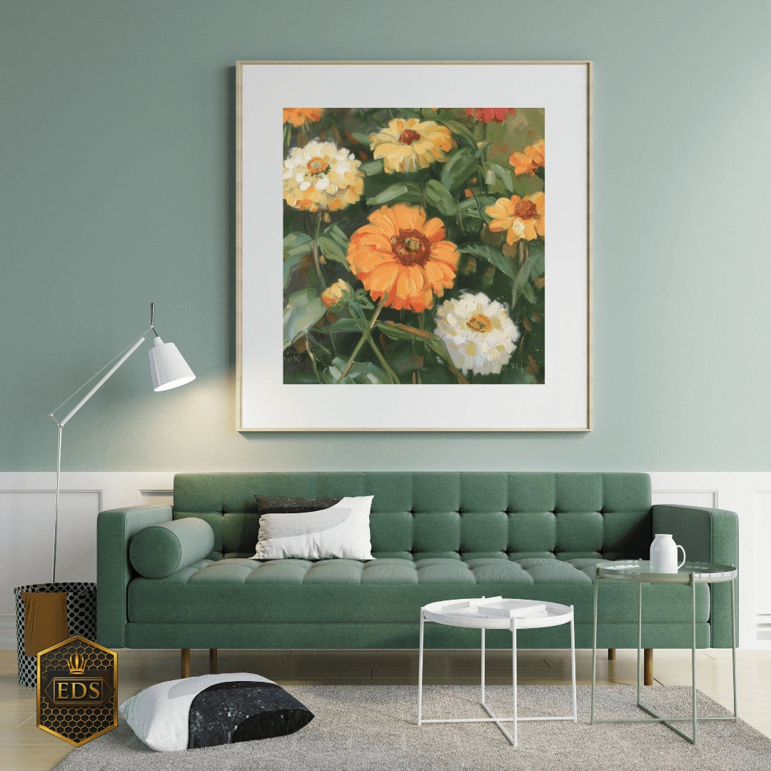 Summer's Vivid Canvas - Nature Print Art