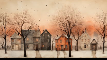 Twilight Repose - Winter in Watercolor - Nature Art-print-art