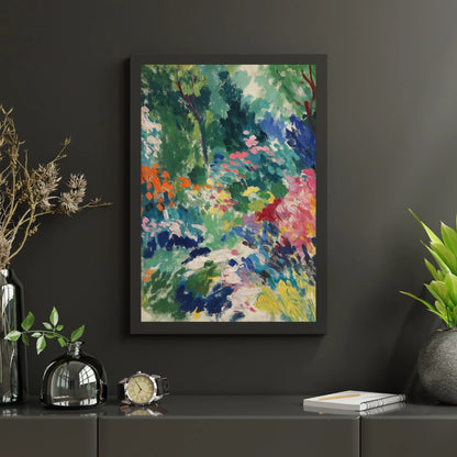 Vibrant Garden Symphony - Abstract Print Art