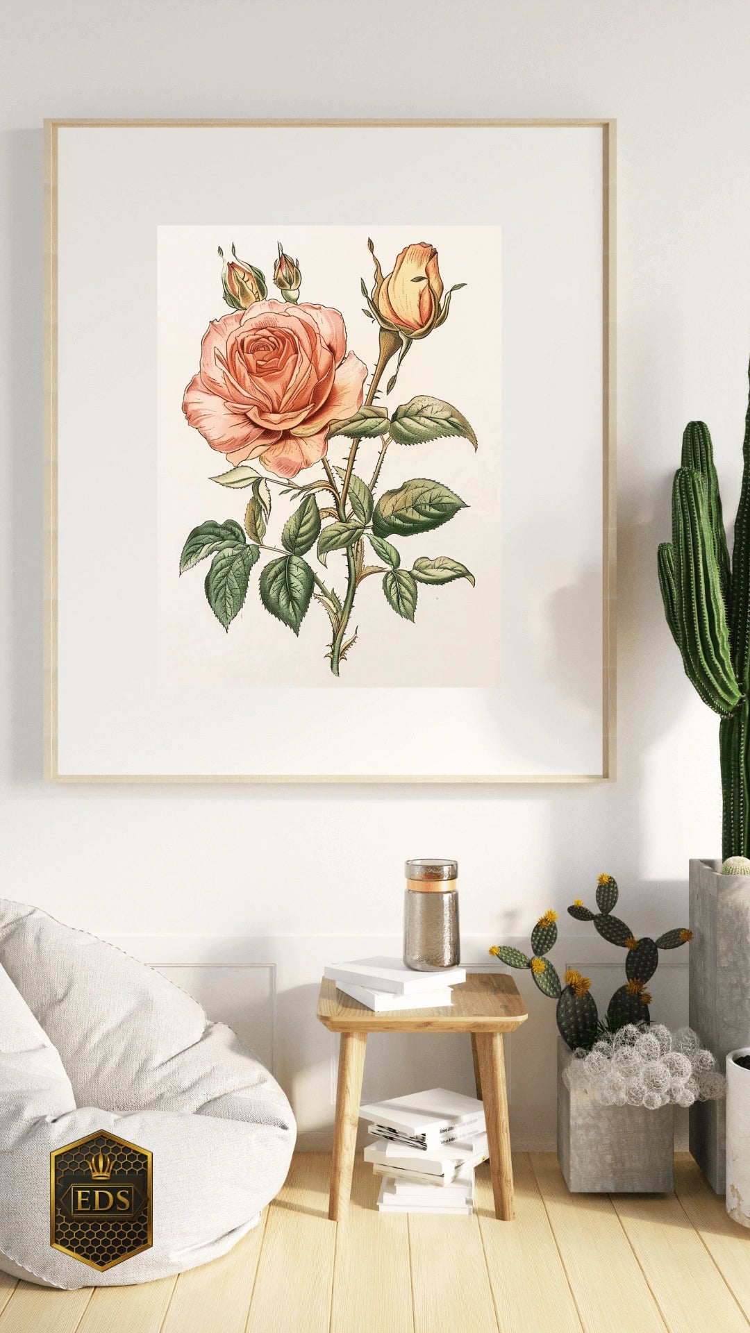 Vintage Blossom Elegance - Floral Print Art