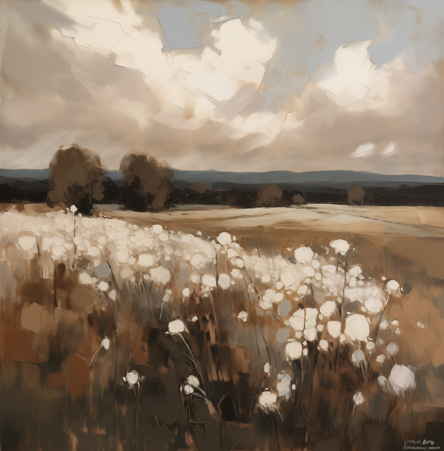 Whispering Fields - Dusks Gentle Embrace - Landscape Art-print-art