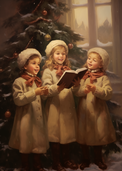 Yuletide Chorus - Joyful Harmony - Fine Arts-print-art