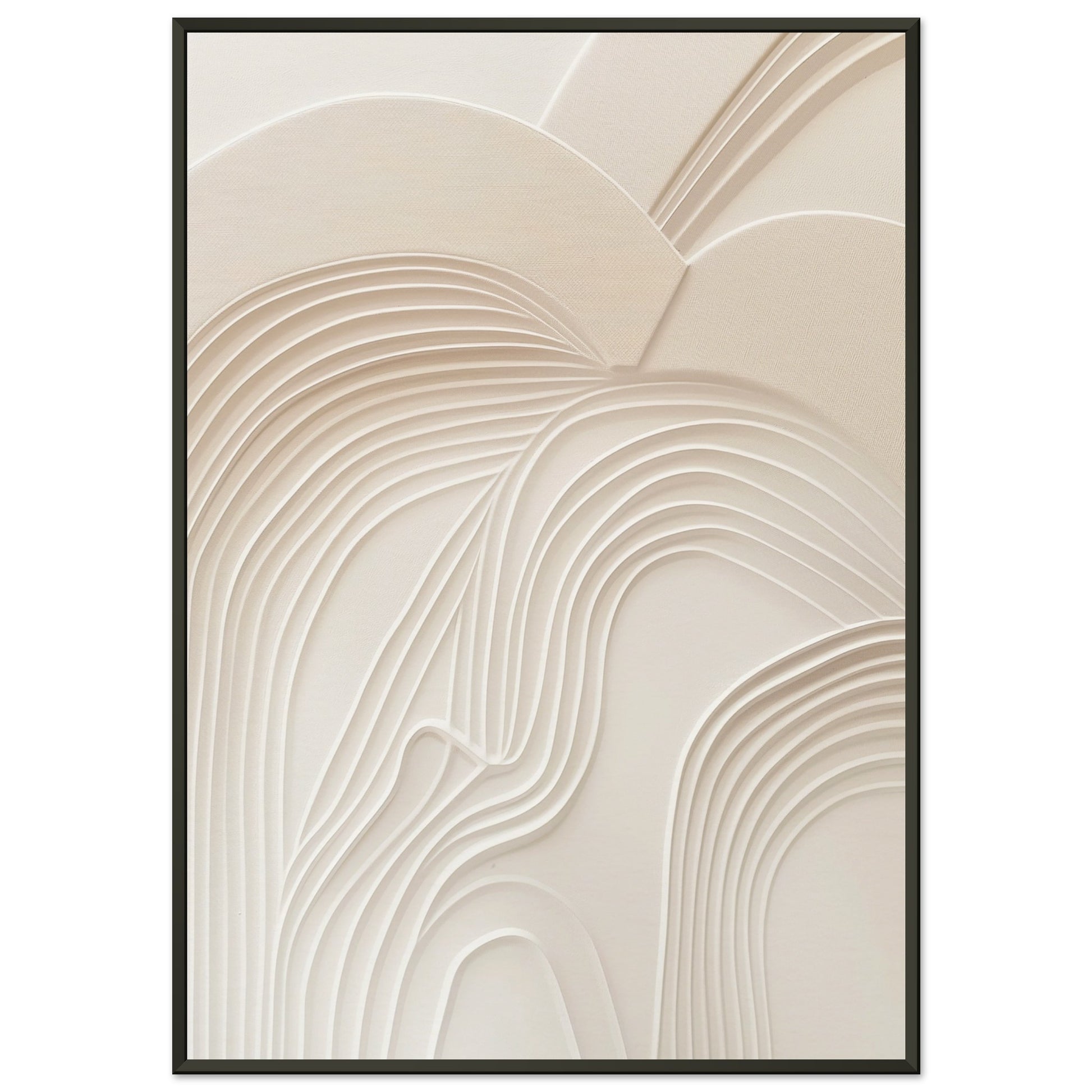 Sculptural Serenity - Abstract wall art-print-in-aluminum-frame