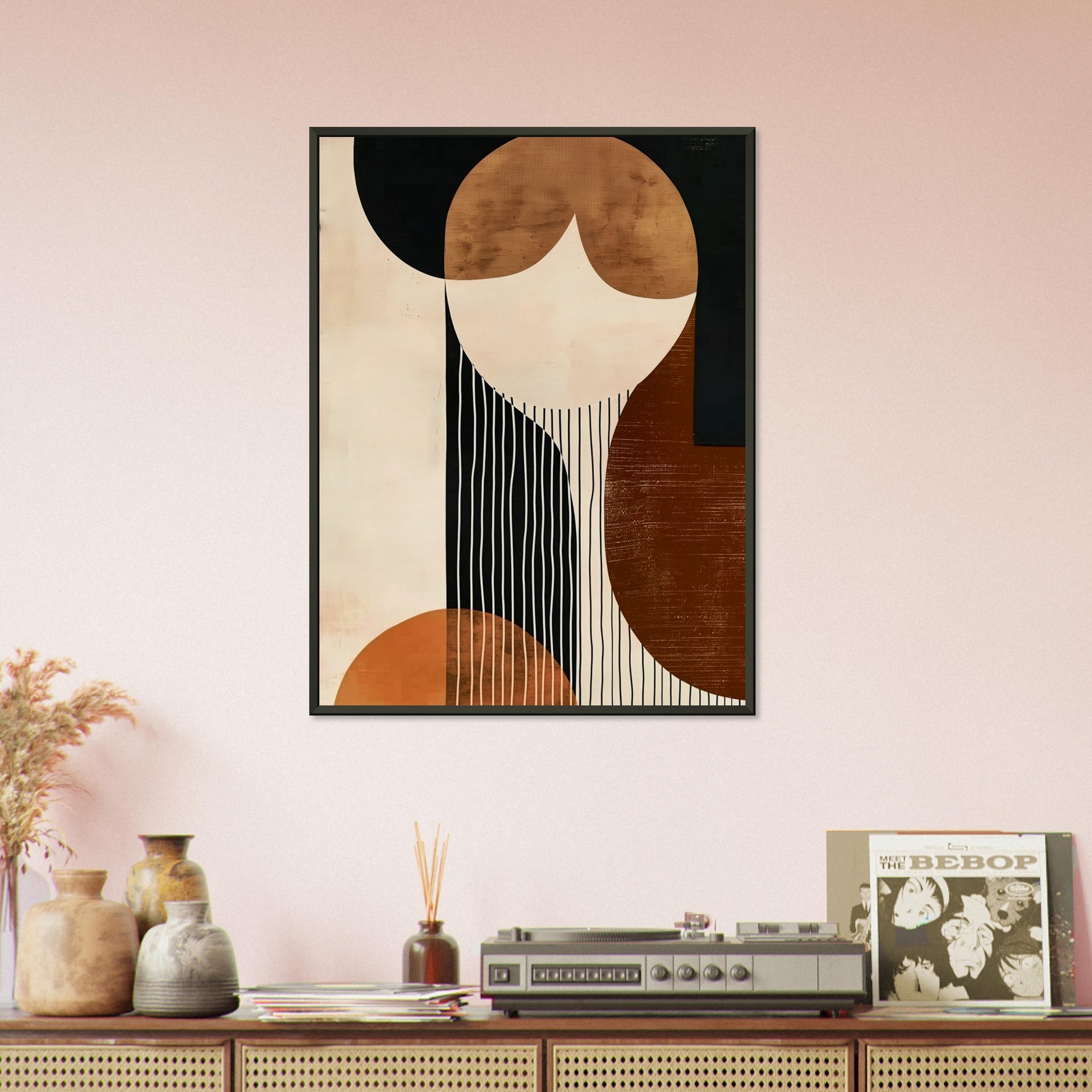 Harmonic Contrasts - The Elegance of Simplicity - Abstract wall art-print-in-aluminum-frame