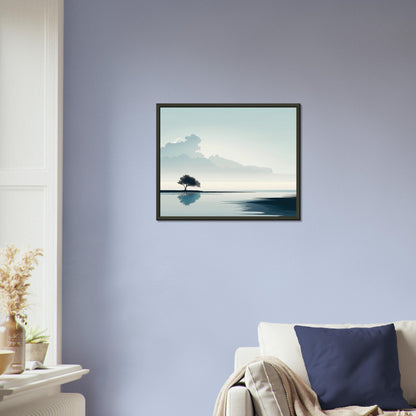 Tranquil Horizons - Landscape Art-print-in-aluminum-frame