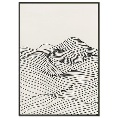 Linear Landscape - Abstract wall art-print-in-aluminum-frame