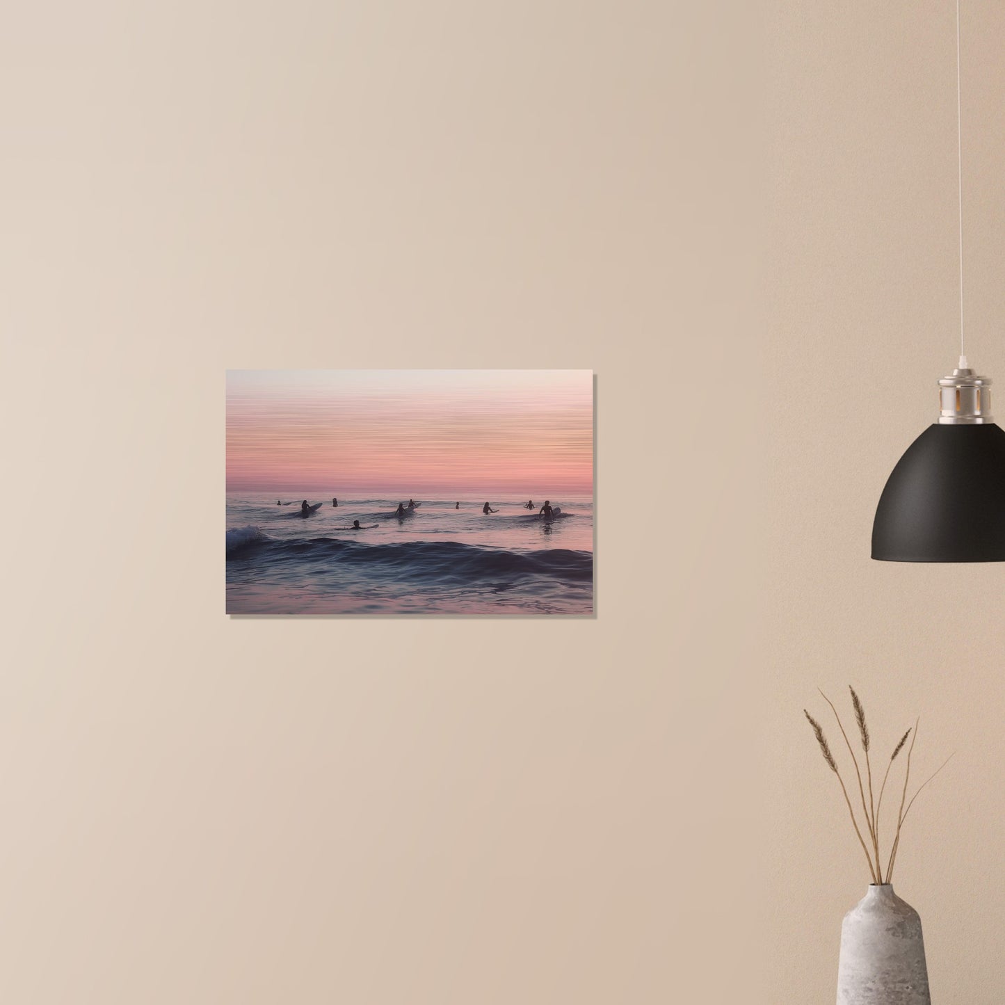 Dusk on the Swells - Serenade of the Surfers - Nature Art-print-on-aluminum