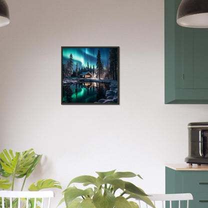 Aurora's Embrace - Landscape Art-print-in-aluminum-frame