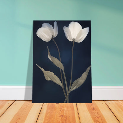 Midnight Blooms - Floral Art-poster