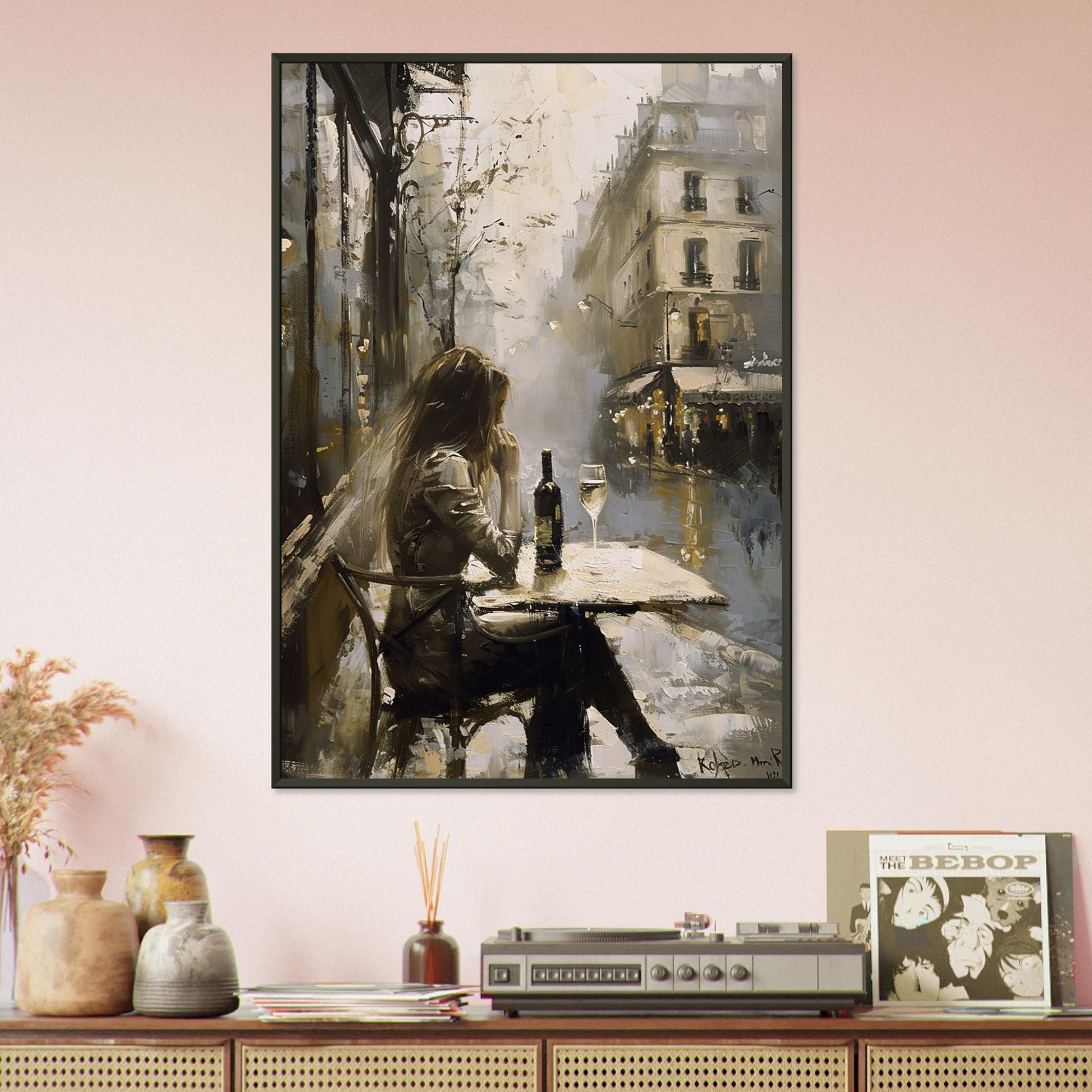 Solo Toast in Paris - Fine arts-print-in-aluminum-frame