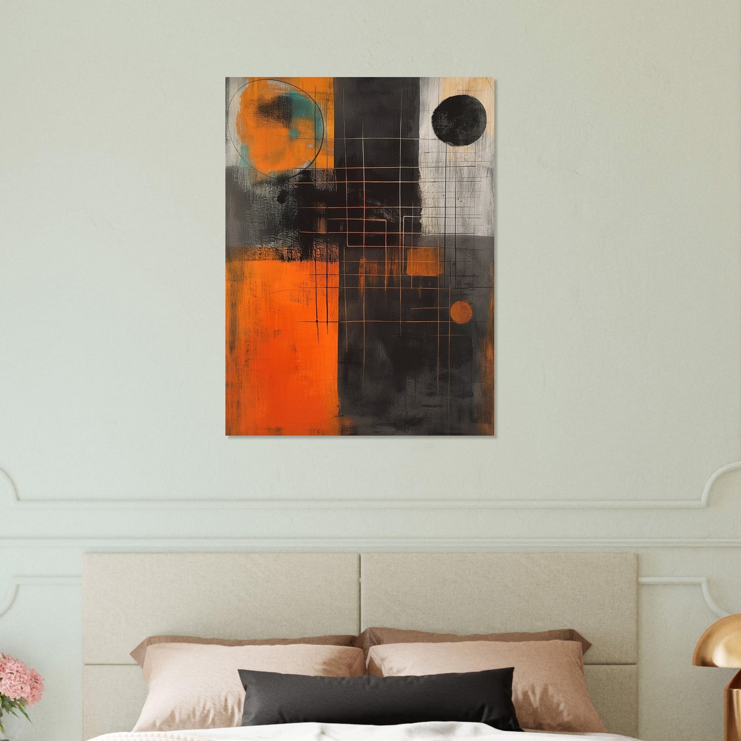 Geometric Dusk - Abstract wall art-print-on-foam-board