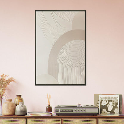 Harmonious Crescents - Abstract wall art-print-in-aluminum-frame