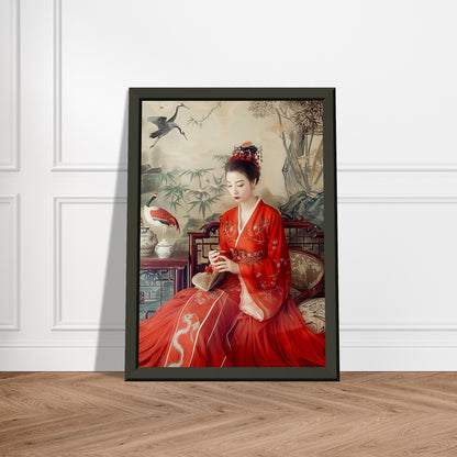 Crimson Solitude - Classic Art-print-in-aluminum-frame