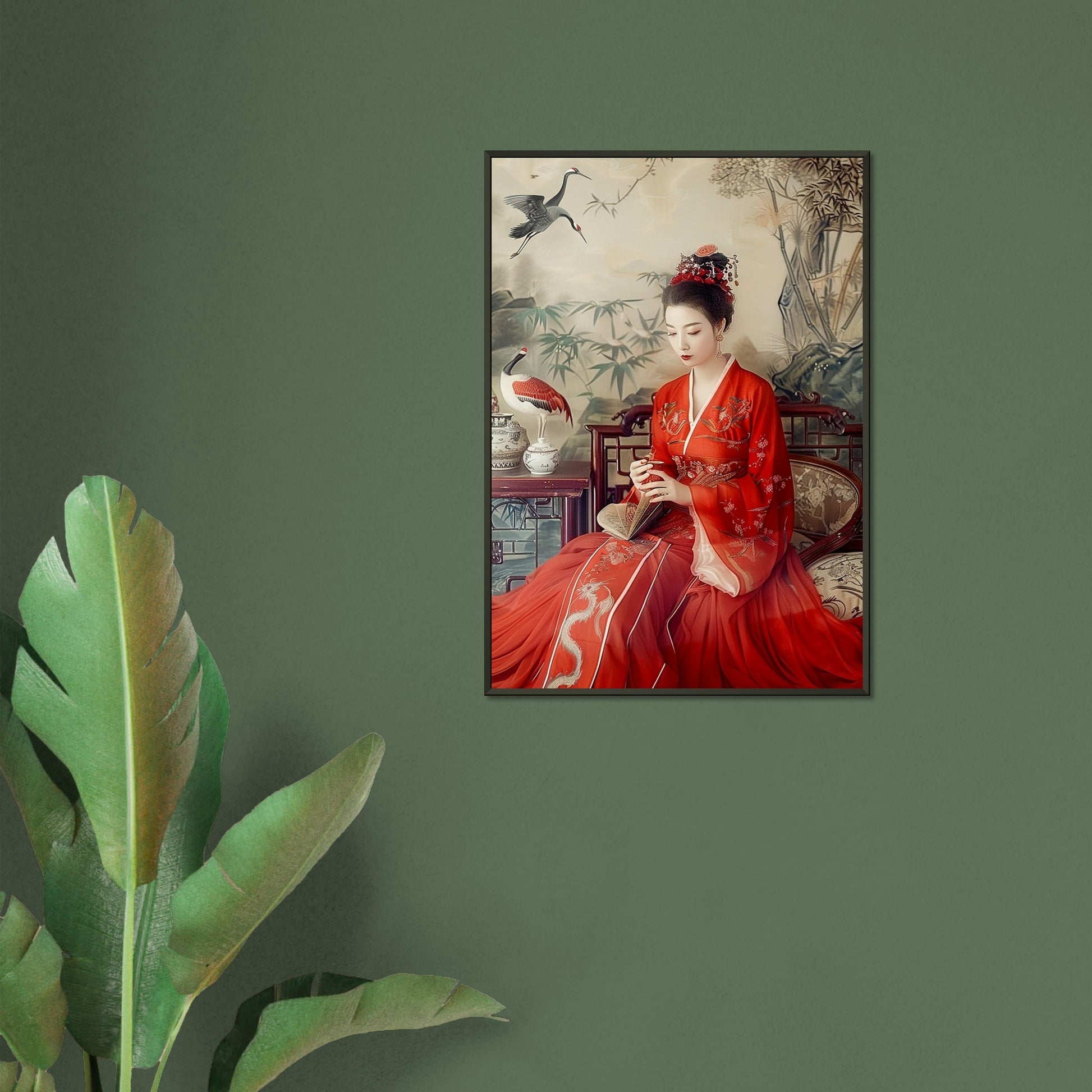 Crimson Solitude - Classic Art-print-in-aluminum-frame