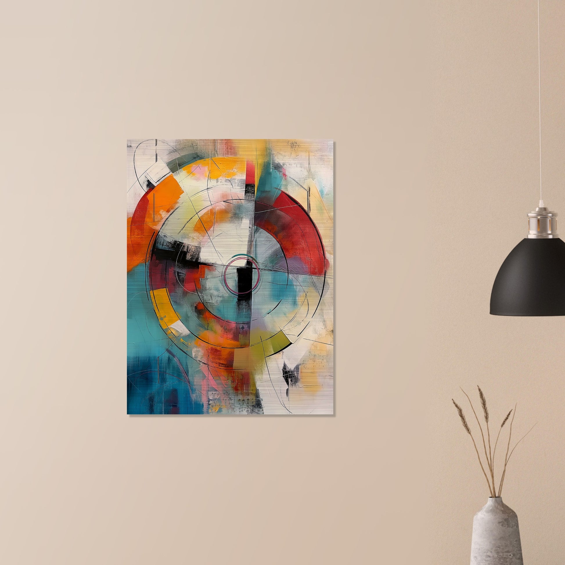 Chromatic Pulse - Modern Abstract Art-print-on-aluminum