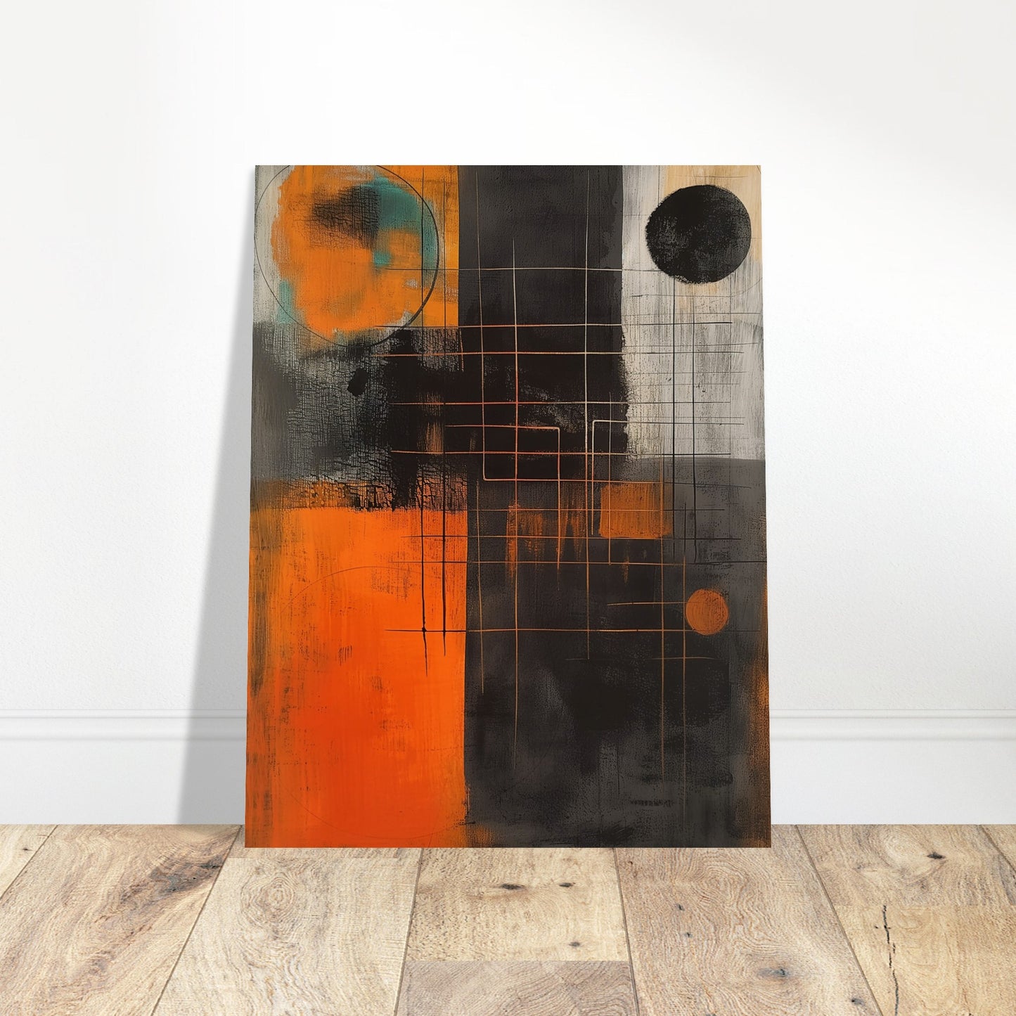 Geometric Dusk - Abstract wall art-poster