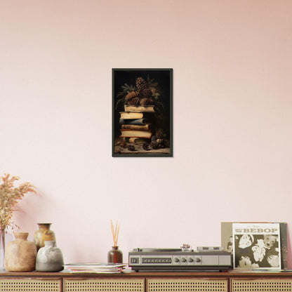 Whispers of the Woodland Library - Still Life Art Pieces-print-in-aluminum-frame