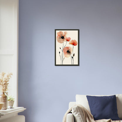 Whispering Poppies - Fine arts-print-in-aluminum-frame