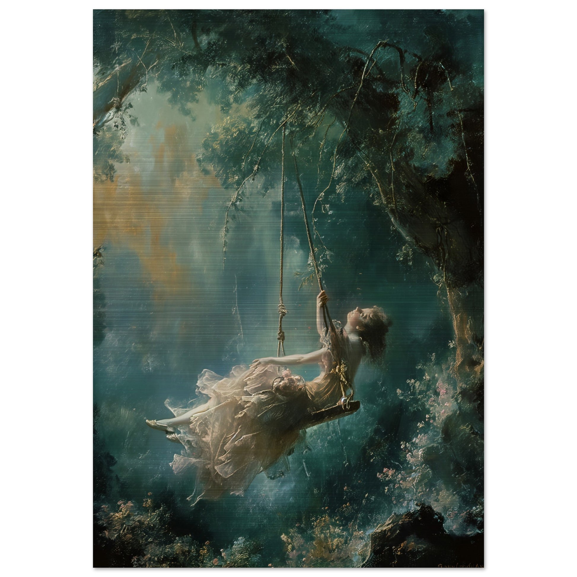 Ethereal Swing - Whispers of Dreams - Classic Art-print-on-aluminum