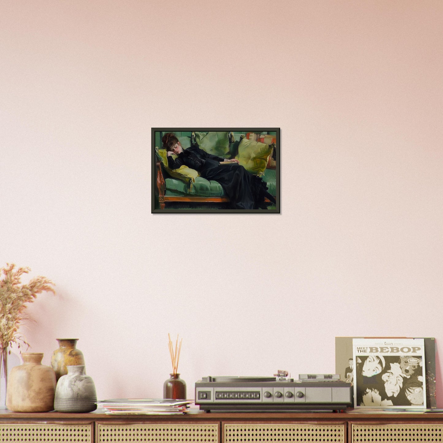 Repose in Reverie - A Moment Suspended in Time - Classic Art-print-in-aluminum-frame