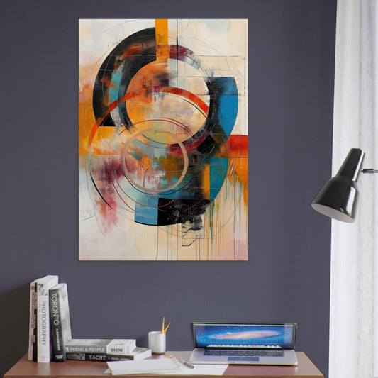 Chromatic Vortex - Modern Abstract Art-print-on-foam-board