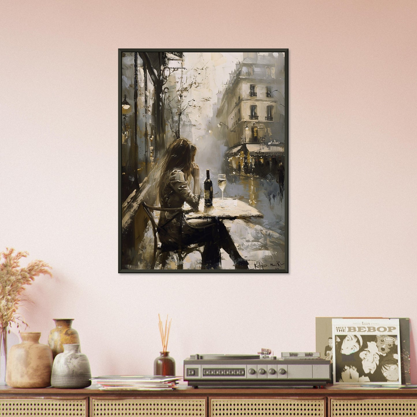 Solo Toast in Paris - Fine arts-print-in-aluminum-frame